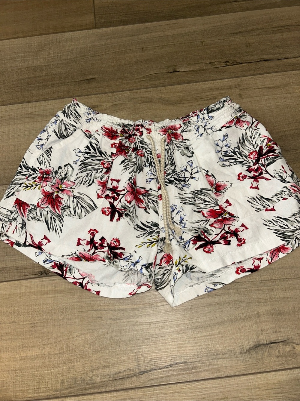Cali 1850 Linen Blend Floral Shorts Beach Vacation Summer Surfer Tropical XL